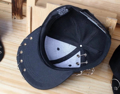 Punk rock studded baseball cap