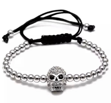 Skull beads bracelet