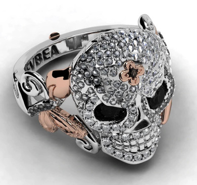 Skull bling ring