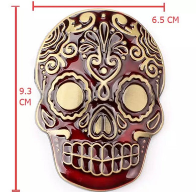 Colorful skull buckle golden skull Belt