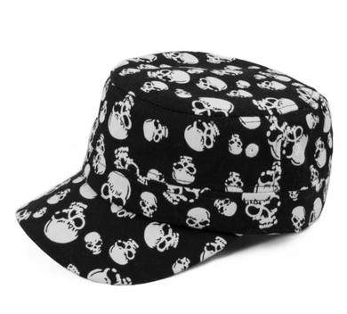 Skull print cap