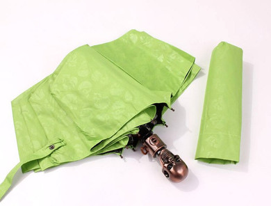 Personality Skull Opaque Fully-automatic Umbrella
