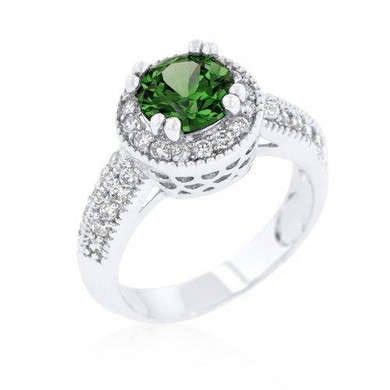 Emerald Halo Engagement Ring (size: 05) (pack of 1 ea)