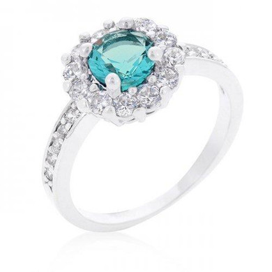 Bella Birthstone Engagement Ring In Blue (size: 05) (pack of 1 ea)