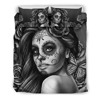 Bedding Set Calavera (Gray on Beige)