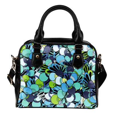 Funky Patterns in Blues - Shoulder Bag