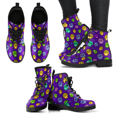 Muerto Sugar Skulls Vegan Leather Boots Muerto Sugar Skulls Vegan Leather Boots