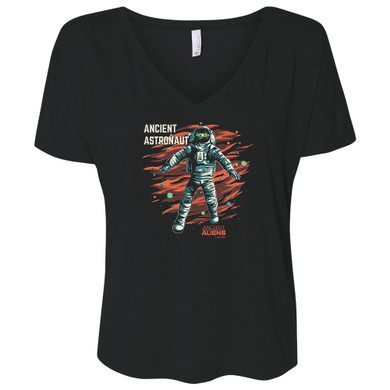 Ancient Aliens Astronaut Women's Relaxed V-Neck T-Shirt