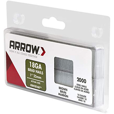 Arrow BN1816BCS 1-Inch Brown Brad Nails, 18-Gauge Arrow BN1816BCS 1-Inch Brown Brad Nails, 18-Gauge