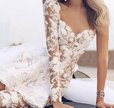 Western Country Boho Wedding Jumpsuit With Detachable Lace Train