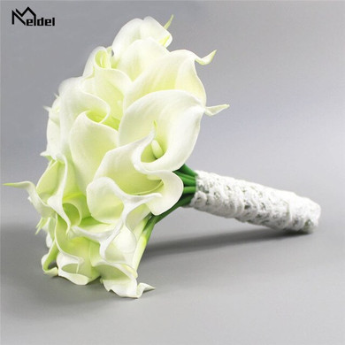 Calla Lily Artificial Flowers Bridal Bouquet Bridesmaids Bride  Wedding Bouquet