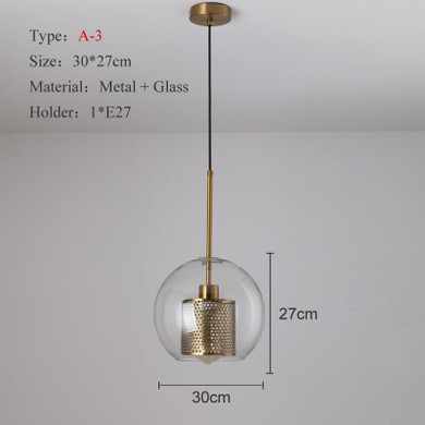 Loft Modern Pendant Light Glass Ball Hanging Lamp Kitchen Light Fixture Dining Hanglamp Living Room Luminaire