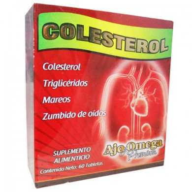 Colesterol ajo y omega 60 tabletas