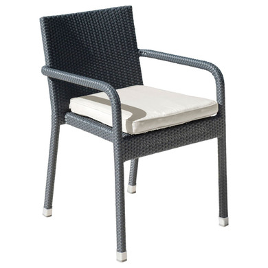 Onyx Stackable Arm Chair with Cushion