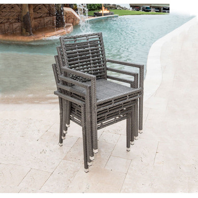 Graphite Stackable Arm Chair