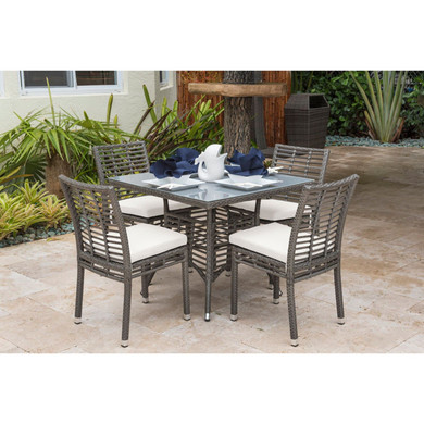 Graphite Stackable Side Chair with Cushion