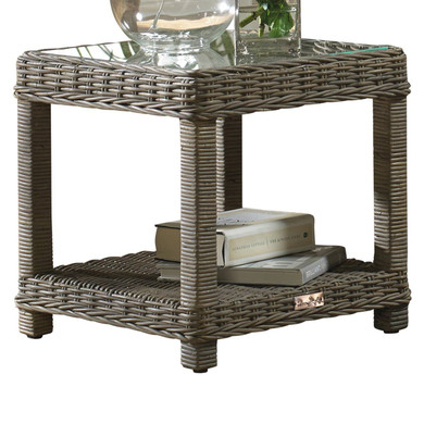 Exuma End Table with Glass
