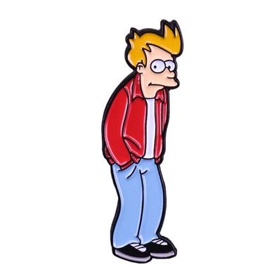 Fry Hunched Over Enamel Pin