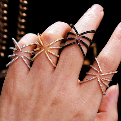 Crystal Spider Leg Ring