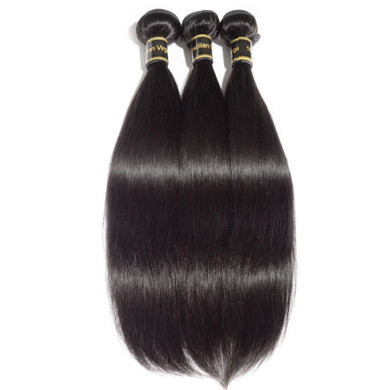 Boujie Brazilian 10A Grade 24" (3) Straight Bundle Deal 100% Human Virgin Hair