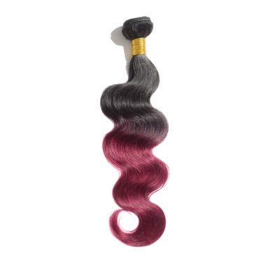 Boujie Peruvian 10A Grade 16" - 26" #1B/99J Ombre Body Wavy Bundles - 100% Human Virgin Hair
