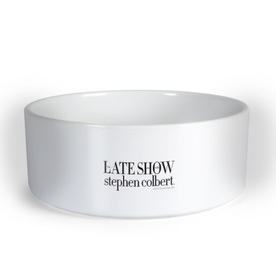 The Late Show with Stephen Colbert Rescue Dog Rescue Personalized Large Pet Bowl