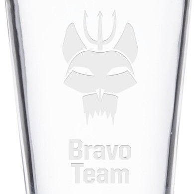 SEAL Team Bravo Team Laser Engraved Pint Glass