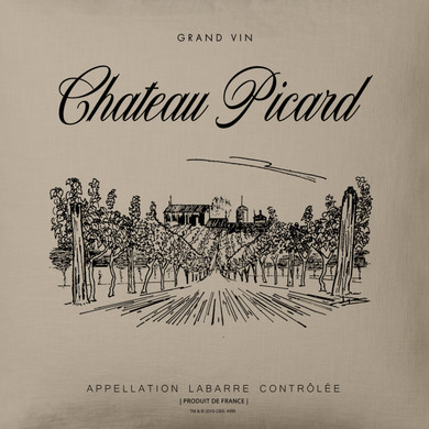 Star Trek: Picard Chateau Picard Vineyard Logo Throw Pillow
