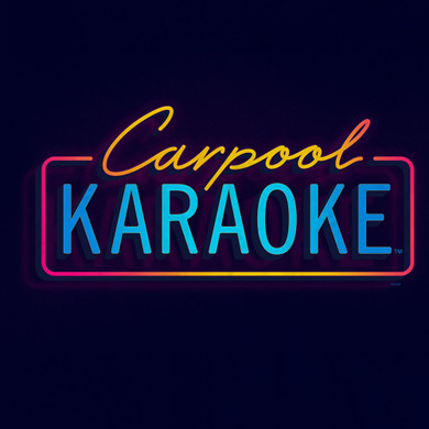 Carpool Karaoke Neon Logo Sherpa Blanket