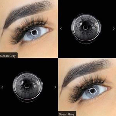 Natural transparent gray eyes (12 months) contact lenses