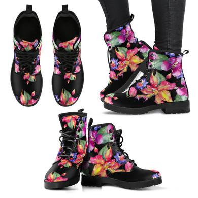 Watercolor Floral Boots