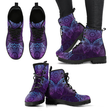 ⚡ 60% OFF! ⚡ Purple Butterfly Handcrafted Boots