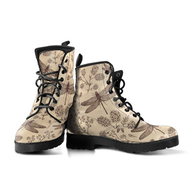 Beige Dragonfly Boots