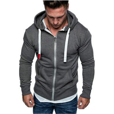 Men Hoodie Sweatshirt With Zipper