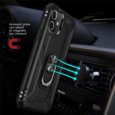 Luxury Armor Shockproof Phone Case For iphone 5 5S SE XS Max 11 Pro XR X 7 8 6 6s Plus Full Cover Car Magnetic Ring Bumper Cases