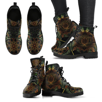 Lotus Mandala Handcrafted Boots