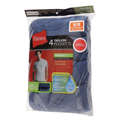 Hanes 4-Pack Men's Pocket Tagless T-Shirt