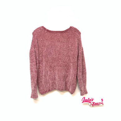 Pink Rose Knit Sweater