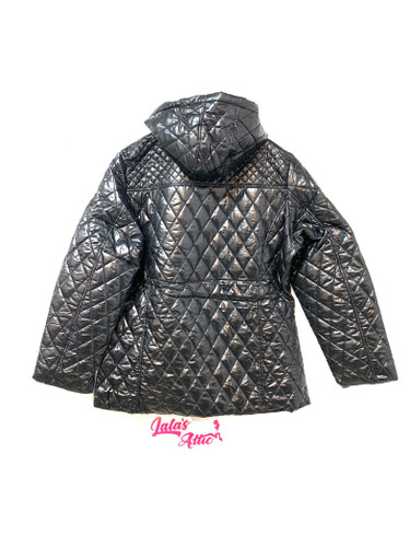 White Mark Winter Collection Plus Size Puffer Coat Black