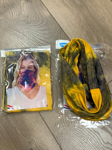 Tie Dye Convertible Tube Mask - Mustard