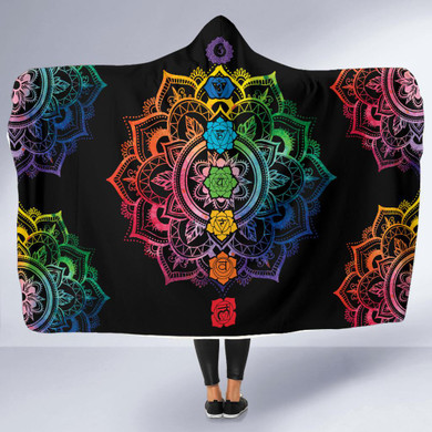 Chakra Mandala Hoodie Blanket