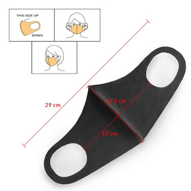 Washable Adult Face Mask- Black