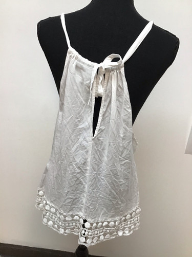 Nicole Miller white spaghetti strap top size large
