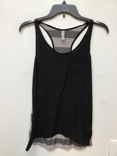 Xhilaration Black front and gray and black stripes size Xsmall