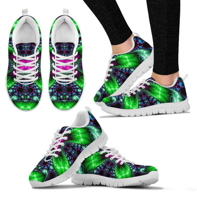 Neon Mandala Handcrafted Sneakers