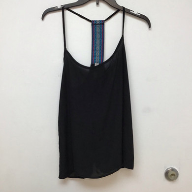 Billa D black spaghetti strap blouse size XL