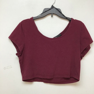 Forever 21 burgundy crop top size 2X
