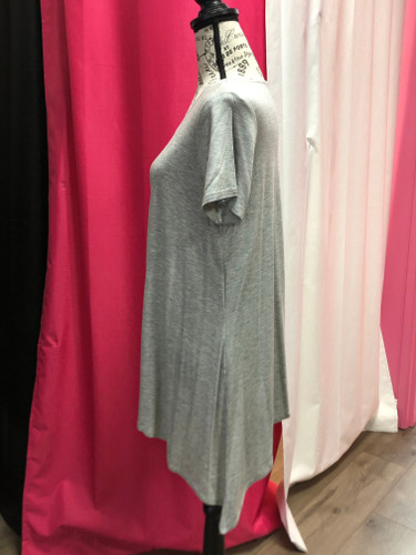 Piko Short Sleeve Tunic- Heather Gray
