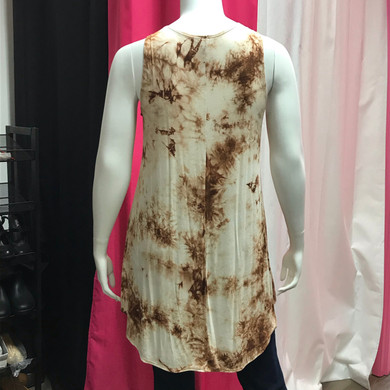 Tie Dye A Line Sleeveless Tunic