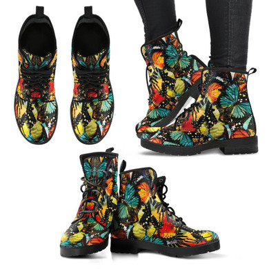 Abstract Butterfly Handcrafted Boots